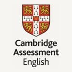 Logo di Cambridge Assessment English con scudo e testo.